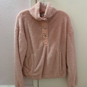 Pink F21 Fluffy Pullover